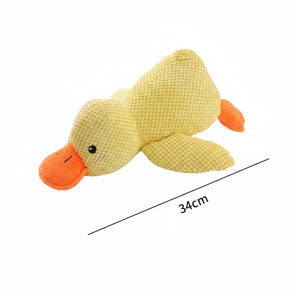 Pet Simulation Yellow Duck Quack Sound Interactive Molar Bite Toy