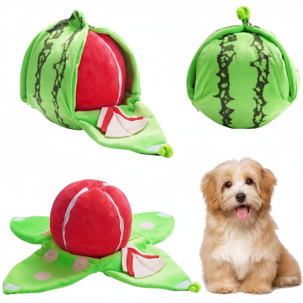 Watermelon Puzzle Interactive Ruffled Squeaker