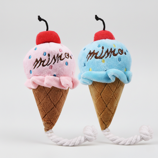 Pastel-Peak Interactive Ice Cream Dental Molar Pet Sound Toy