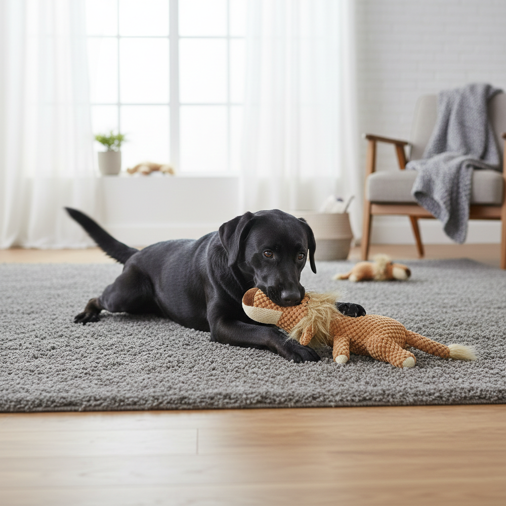 Textured Lion Collection Molar Resistant Plush Dog Toy