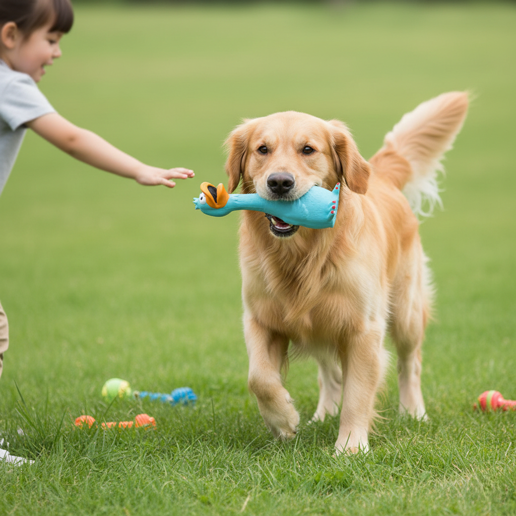 Screaming Chicken High Resonance Interactive Squeak Pet Toy