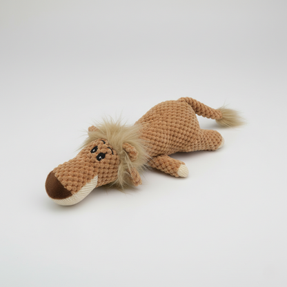 Textured Lion Collection Molar Resistant Plush Dog Toy