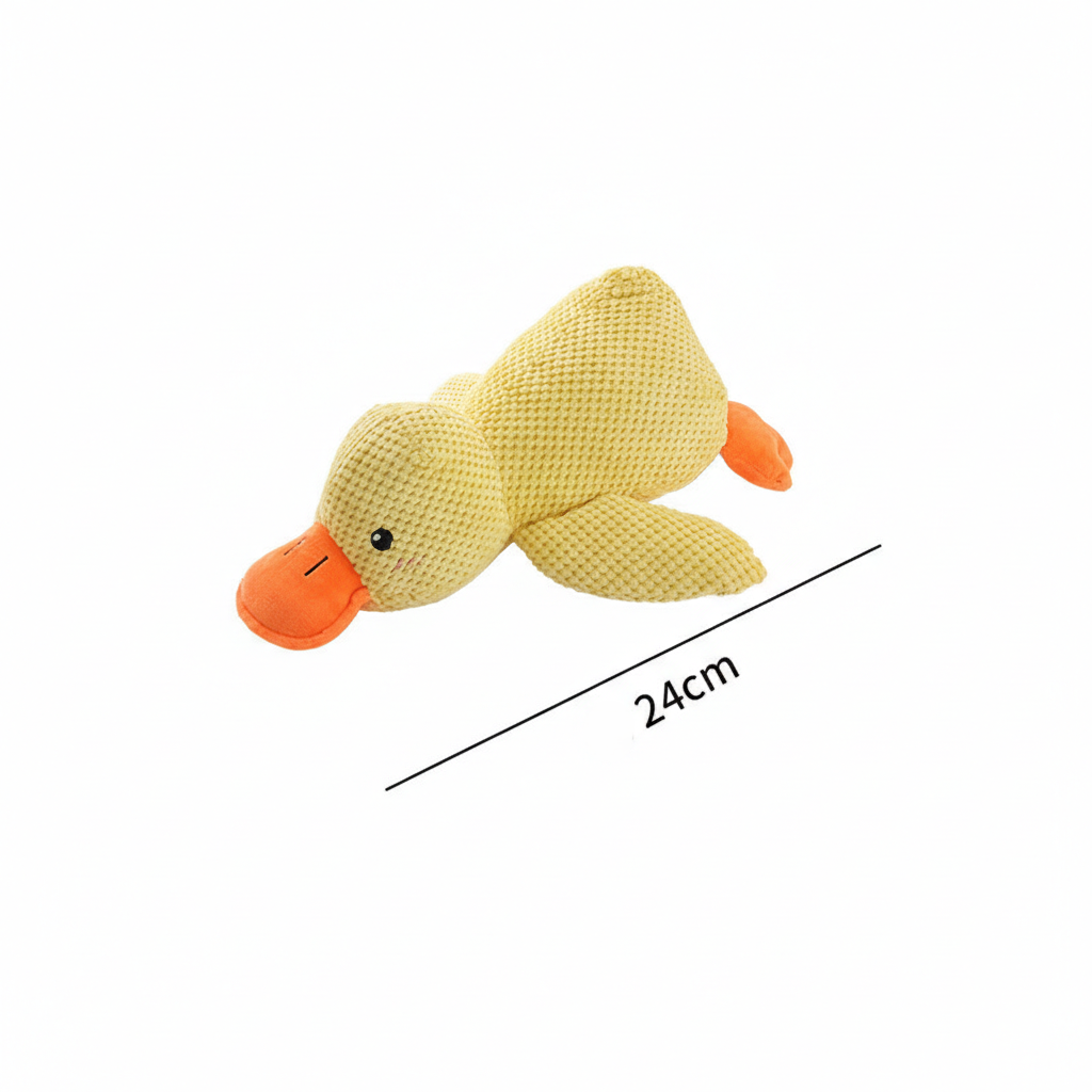 Pet Simulation Yellow Duck Quack Sound Interactive Molar Bite Toy