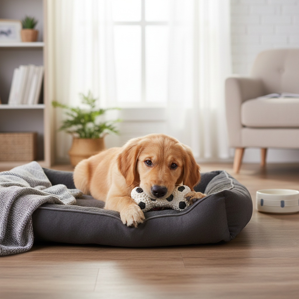 Monochrome Soccer Pattern Sculpted Bone Interactive Pet Chew Toy