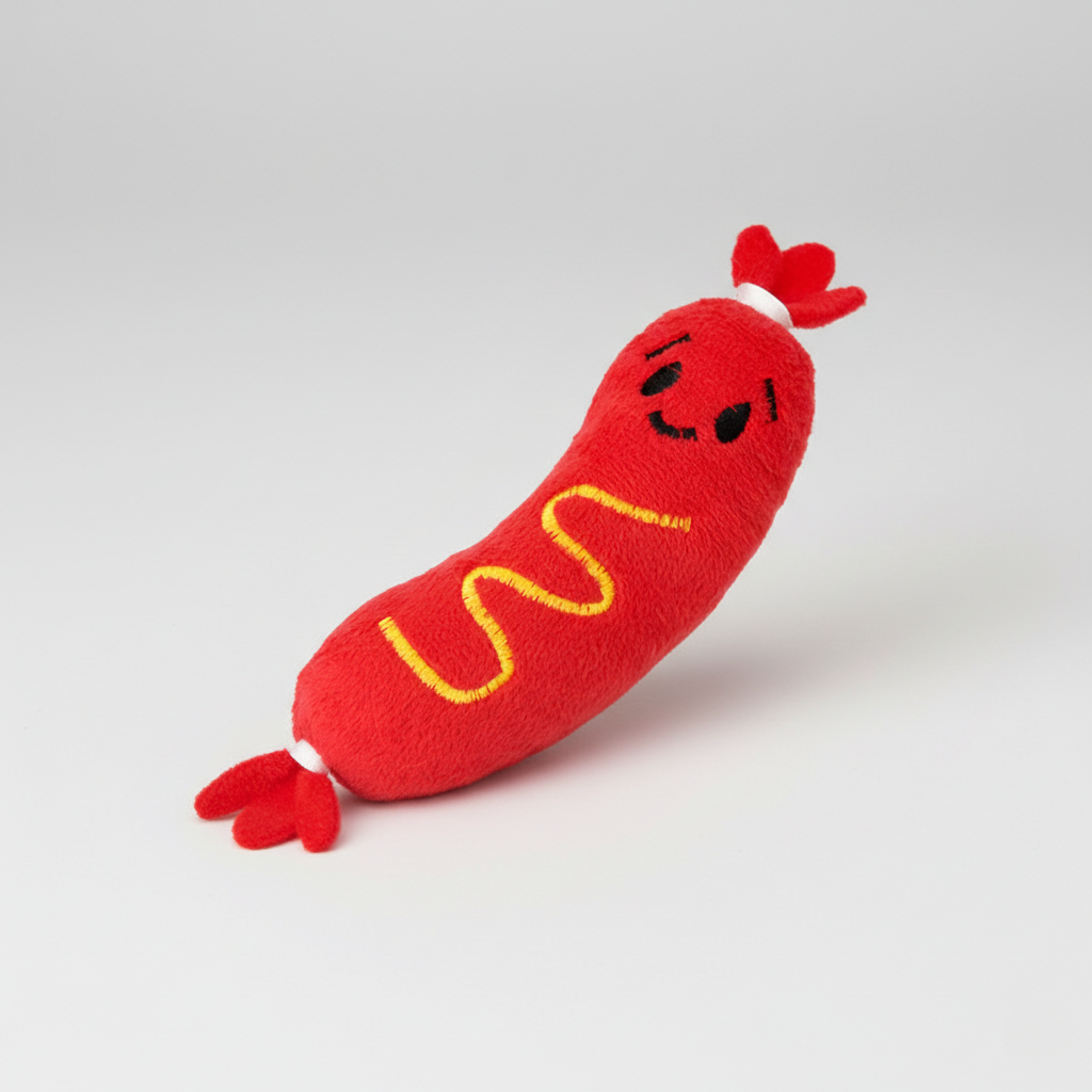 Artisanal Hot Dog Series Interactive Molar Bite Resistant Plush