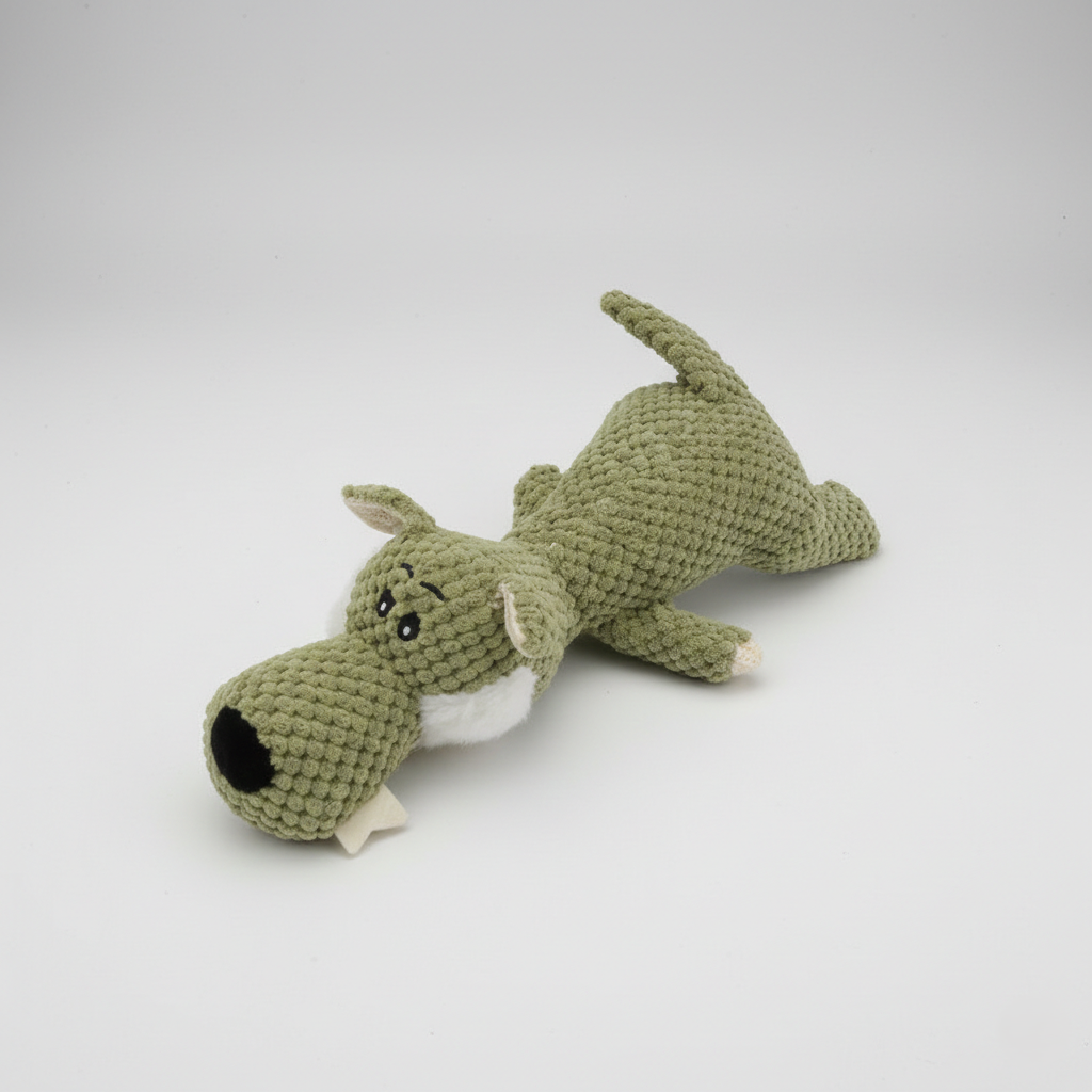 Pet Simulation Wolf Plush Squeaky Molar Bite Resistant Toy