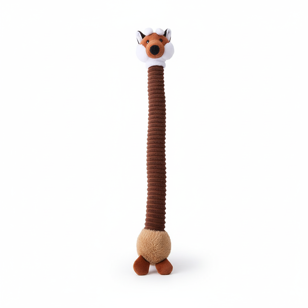 Squeaky Interactive Long-Neck Dental Chew Dog Toy