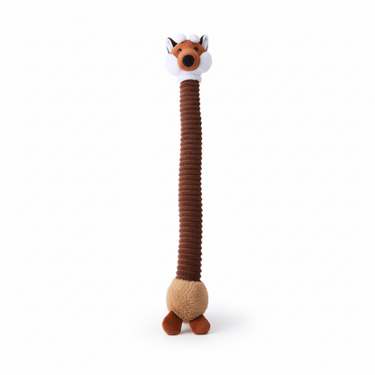 Squeaky Interactive Long-Neck Dental Chew Dog Toy