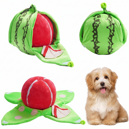 Watermelon Puzzle Interactive Ruffled Squeaker