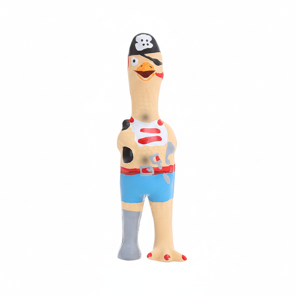 Elongated Sounding Chicken Interactive Dog Toy