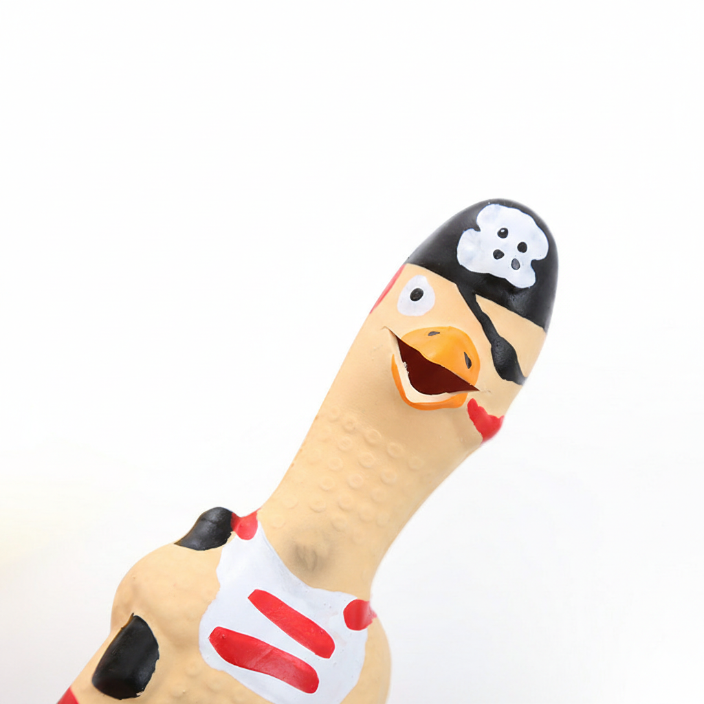 Elongated Sounding Chicken Interactive Dog Toy