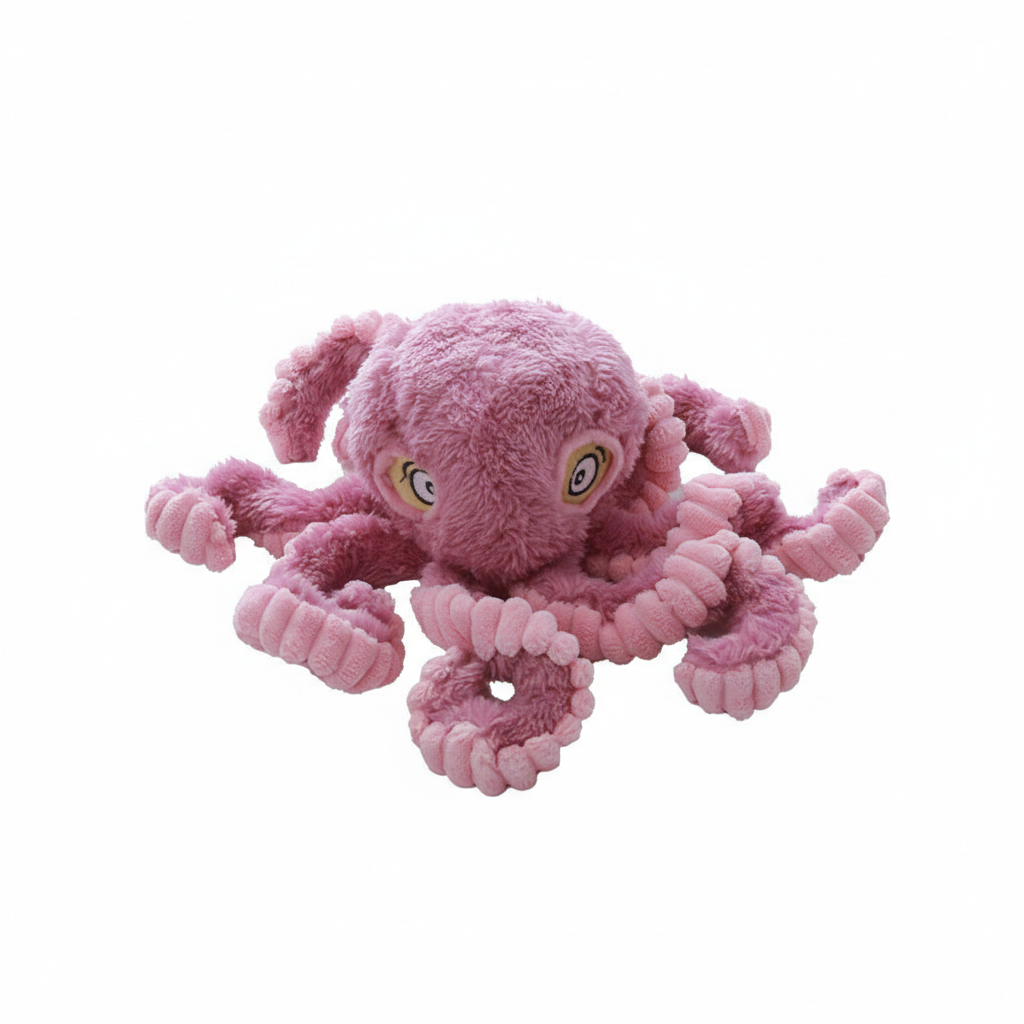 Octo-Plush Interactive Pet Teeth Grinding Cleaning Toy