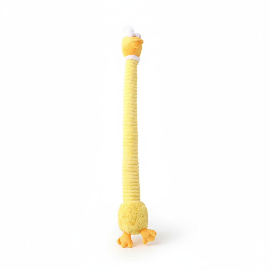 Squeaky Interactive Long-Neck Dental Chew Dog Toy