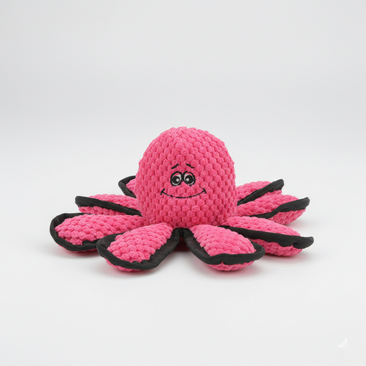 Pet Simulation Octopus Plush Squeaky Molar Bite Resistant Toy