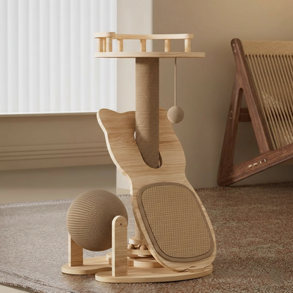 All-In-One Play Sanctuary Space-Saving Cat Turntable Hub