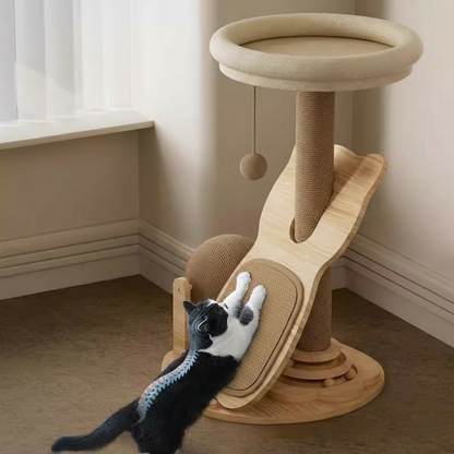 All-In-One Play Sanctuary Space-Saving Cat Turntable Hub