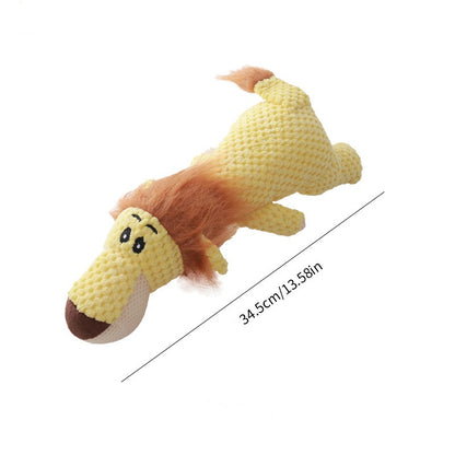 Textured Lion Collection Molar Resistant Plush Dog Toy