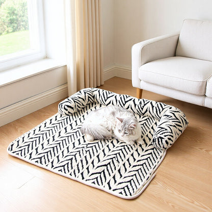 Leaf Design Square Pet Mat for Cats & Dogs