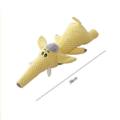 Elephant Silhouette Interactive High-Resonance Squeaky Dog Toy