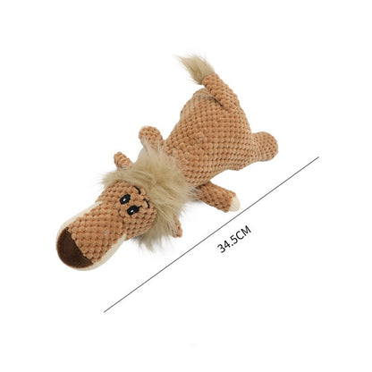 Textured Lion Collection Molar Resistant Plush Dog Toy