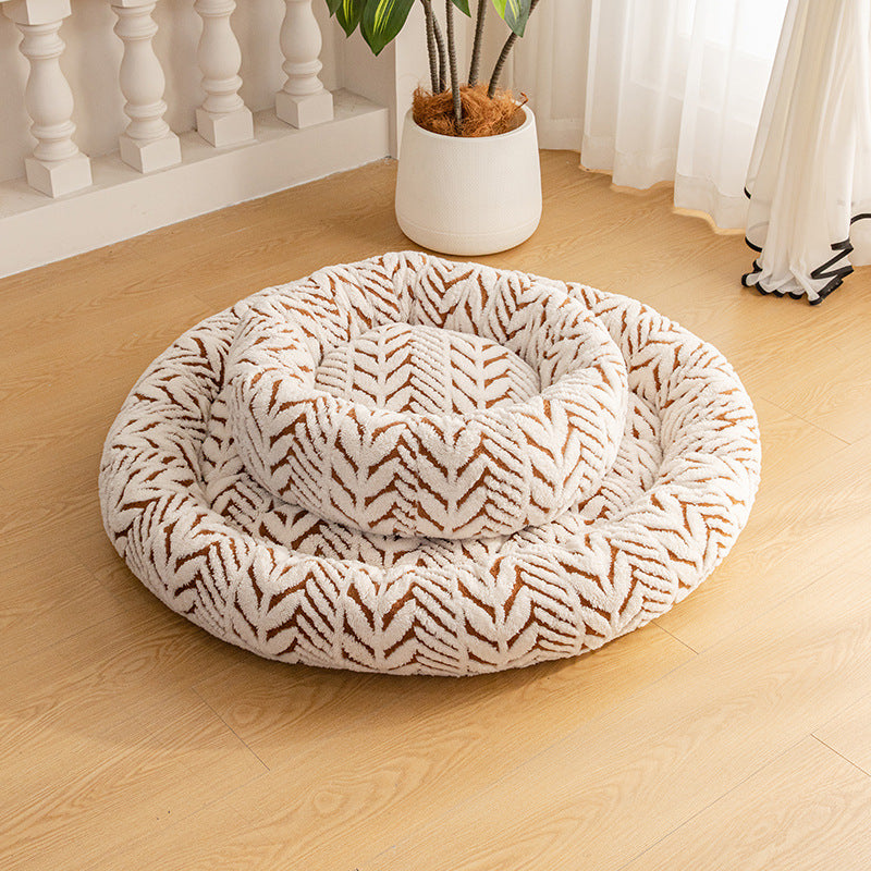 Plush Circular Nest Bed Pet Mat
