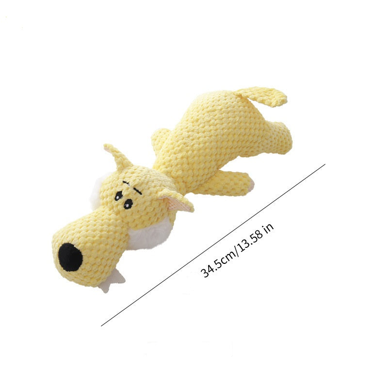 Pet Simulation Wolf Plush Squeaky Molar Bite Resistant Toy