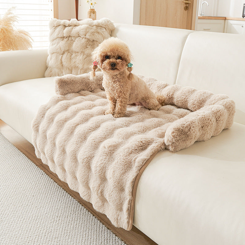 PawLabs™ 2-in-1 Premium Sofa Protector & Calming Dog Bed