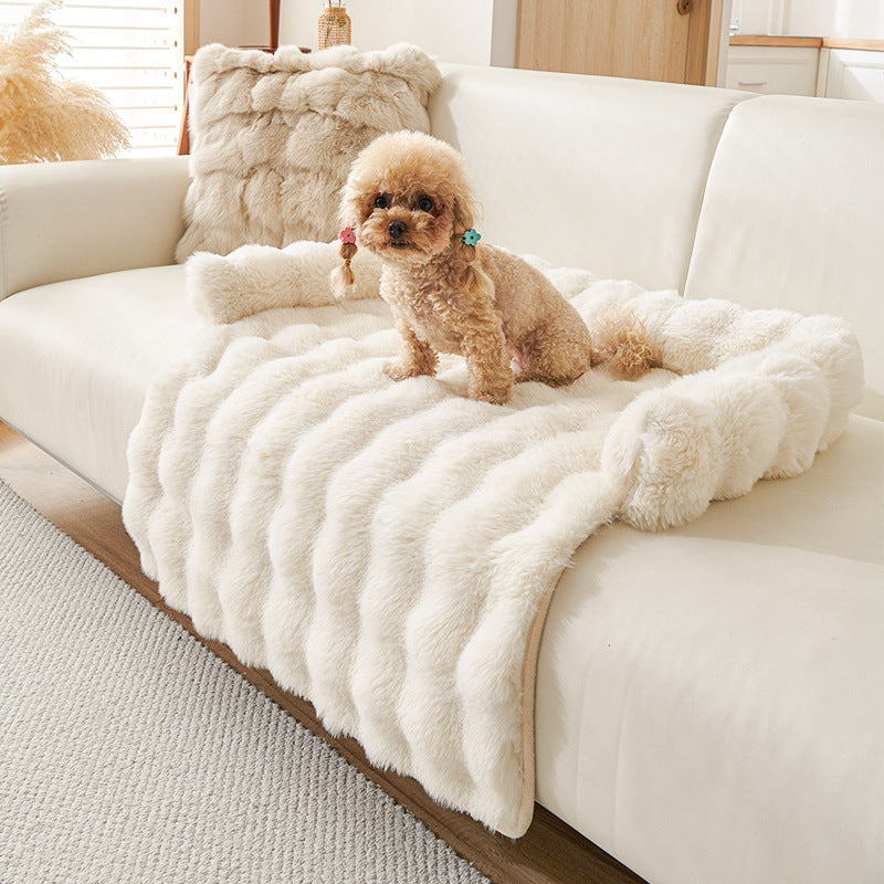 PawLabs™ 2-in-1 Premium Sofa Protector & Calming Dog Bed