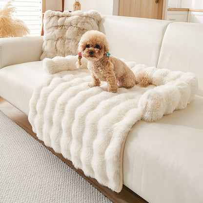 PawLabs™ 2-in-1 Premium Sofa Protector & Calming Dog Bed